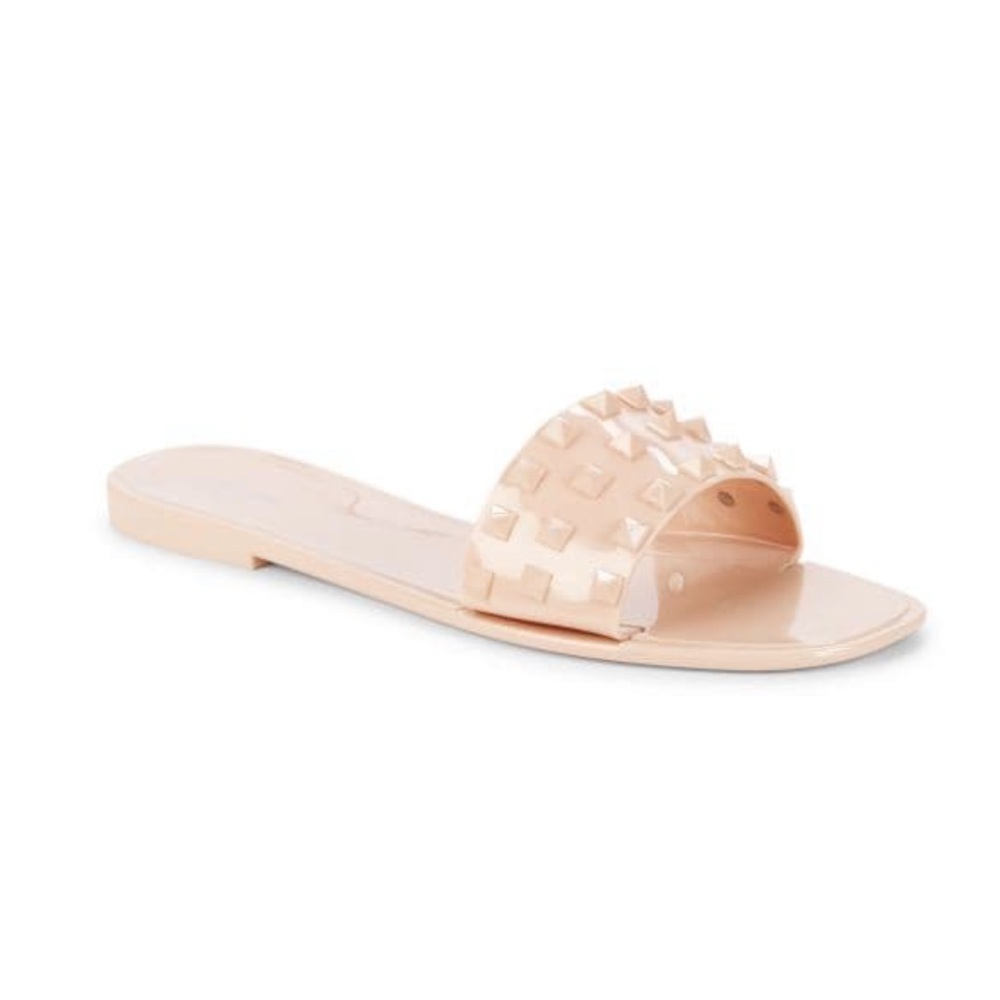 NEVER WORN Steve Madden Drina Jelly Rubber Spiked Slides WOMENS US 10